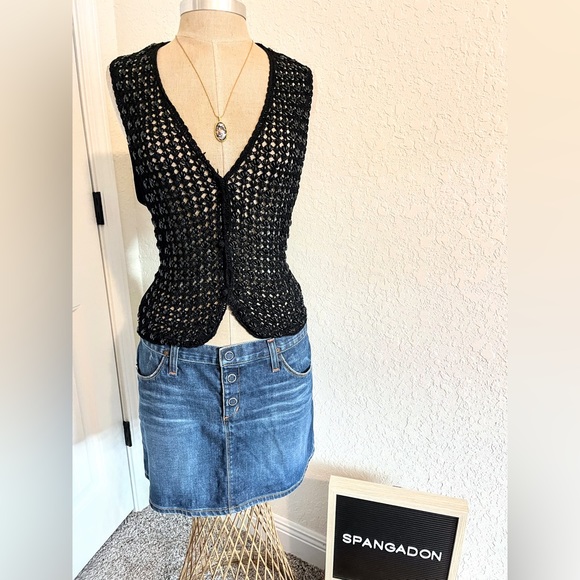 Network Vintage Hand Made Crochet Vest with Beaded Embellishments Size M/L - Picture 10 of 13